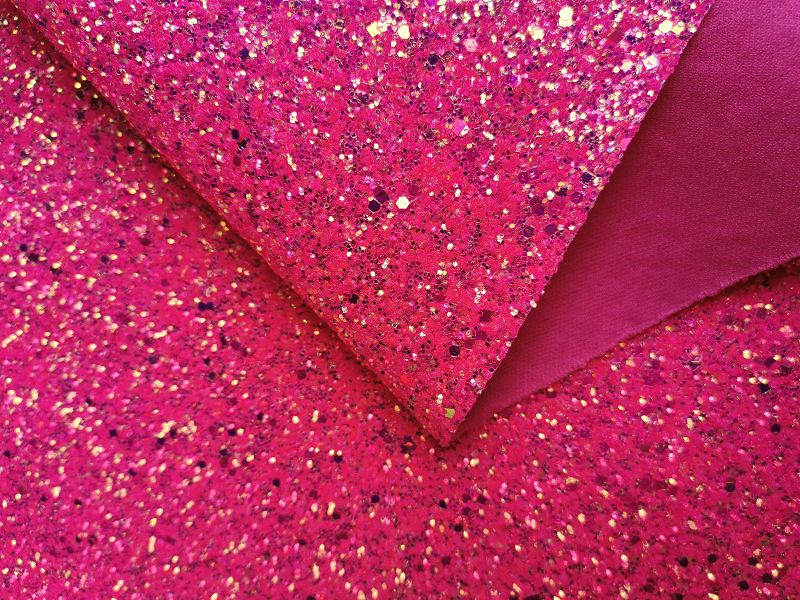 Hot pink chunky glitter leather fabric (2).jpg