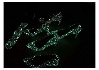 Special offer for glow in dark chunky glitter leather