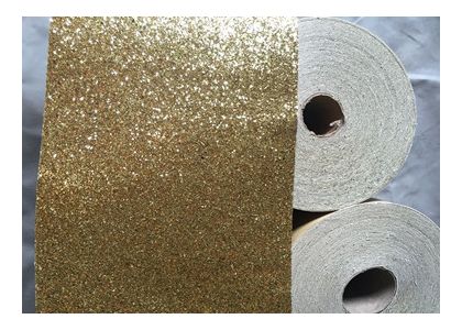 Self adhesive chunky glitter leather for wallpaper