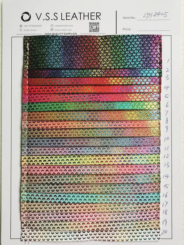 Colorful Fish Scale PU Leather Fabric