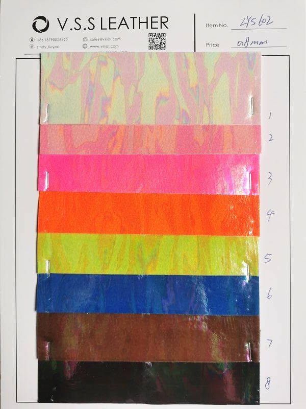 Bright Colors Iridescent Leather Vinyl