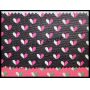 Double Heart Printed Faux Leather Fabric