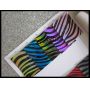 Zebra Hologram PVC Leather Fabric