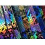 Hologram Iridescent Snake PU Leather Fabric 