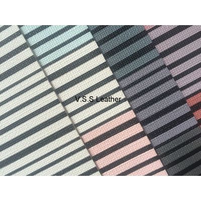 Colorful Mini Stripes Leather