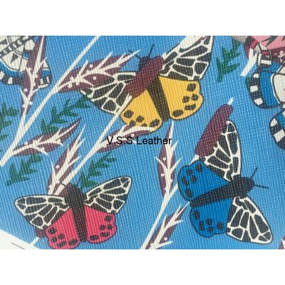 PVC Leather Printed Butterfly