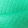 Green Color Plaid Synthetic Leather