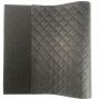 Black Color Plaid Synthetic Leather 