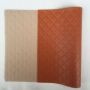 Brown Color Plaid Synthetic Leather 