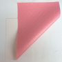 Light Pink Color Plaid Faux Leather Fabric