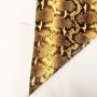 Yellow And Black Snake Leather Fabric
