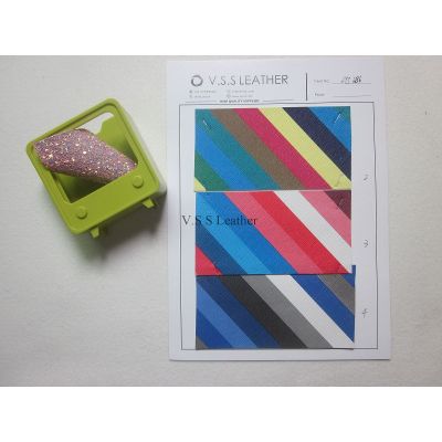 Rainbow Printed Leather Fabric