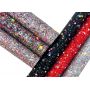Red Color Chunky Glitter Leather With Animals