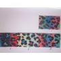 Printed Colorful Leopard Spot Glitter Leather