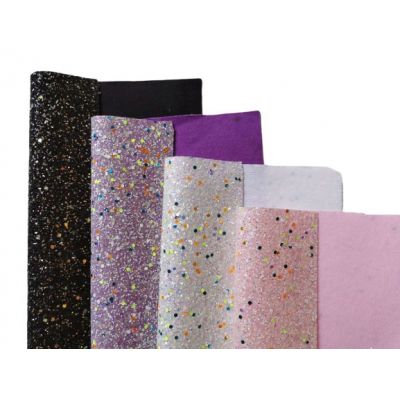 Premium Glow In Dark Glitter Fabric Sheet
