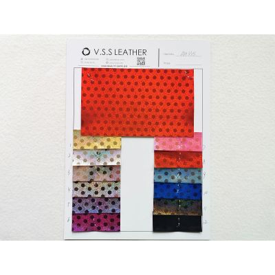 Dots Iridescent Smooth Leather Fabric