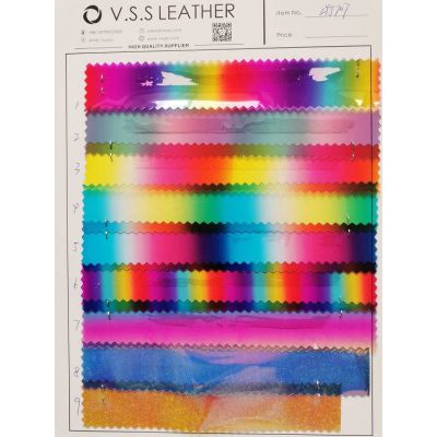 Rainbow Color Jelly Leather