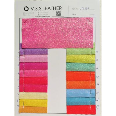 Premium Solid Color Fine Glitter Leather