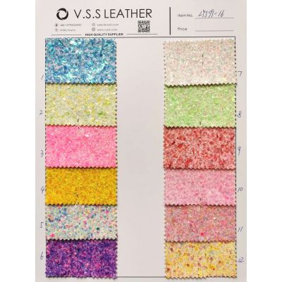 Sequin Glitter Leather Fabric Wholesale