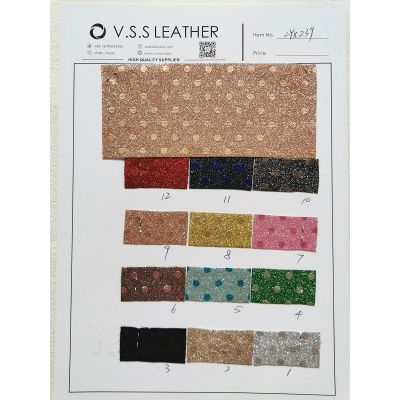 Dots Patterned Fine Glitter Leather