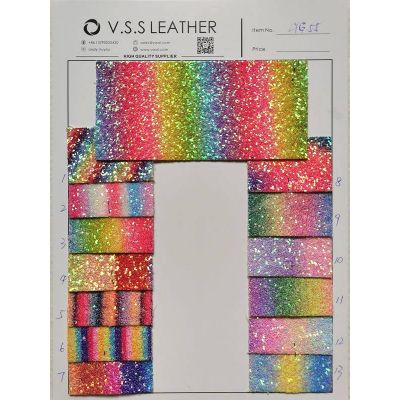 Ombre Chunky Glitter Leather