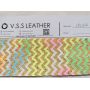 Chevron Chunky Glitter Leather Fabric