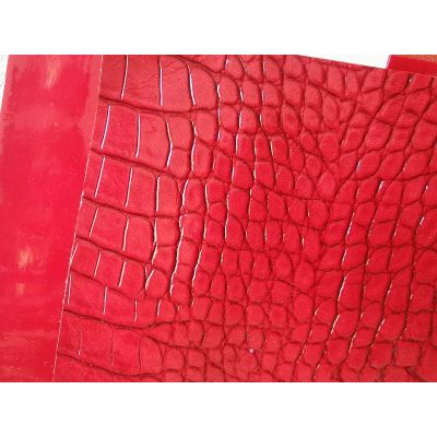 Crocodile Patent PVC Leather Fabric