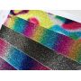 Rainbow Smooth Fine Glitter Fabric