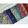 Chunky Glitter Leather Fabric Stock Material