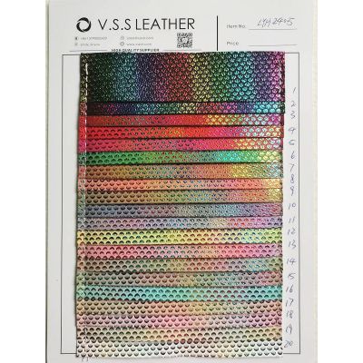 Colorful Fish Scale PU Leather Fabric
