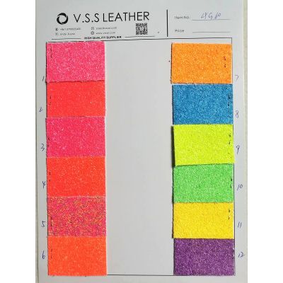 Bright Colors Premium Chunky Glitter Leather