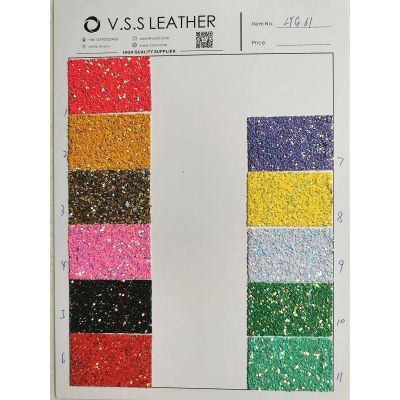 Round Sequin Chunky Glitter Leather