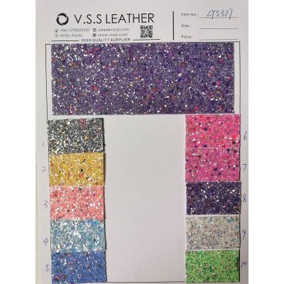 Premium Candy Glitter Leather Fabric