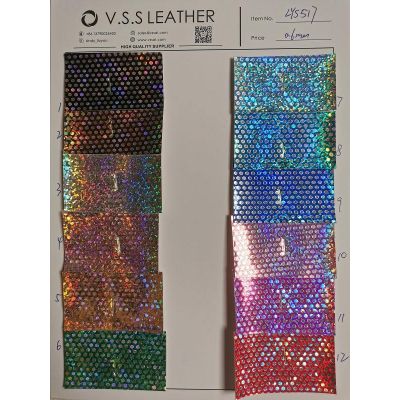 Synthetic leather,faux leather,waterproof leather,Glossy handbag leather,Holographic iridescent leather,Iridescent leather