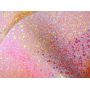 Pink Color Glitter Leather Fabric  Chunky Glitter Vinyl