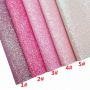 Bright Pink Chunky Glitter Faux Leather Sheet