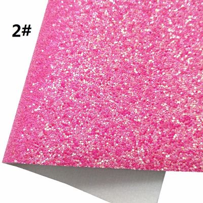 Bright Pink Chunky Glitter Faux Leather Sheet