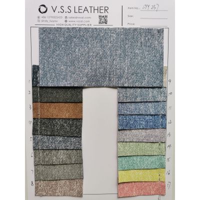 Felt Back Factory Supply Faux Leather Fabric
