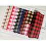 Red Black Checkered Faux Leather Roll Sheets