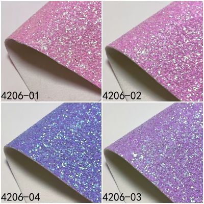 Neon Color Chunky Glitter Leather Fabric