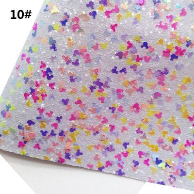 White Color Mouse Heads Sequin Glitter Sheets