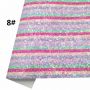Neon Color Stripes Pattern Chunky Glitter