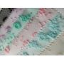 Flower Embroidery Jelly PVC Leather 