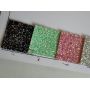 Chunky Glitter Leather Fabric Mix White Color Beads