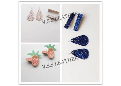 Hot sale glitter leather 