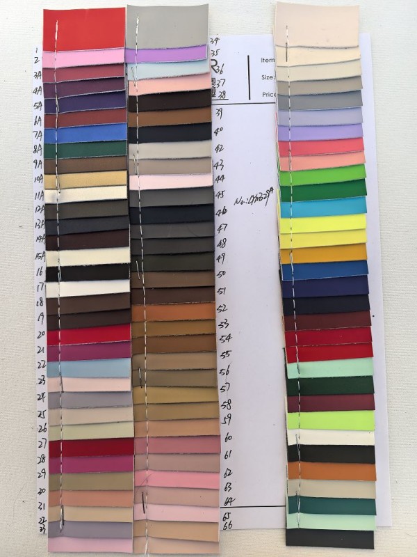 Solid Color Smooth PU Leather Fabric