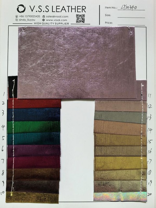 Metallic Faux Leather Fabric For Bags Crafts DIY Projects