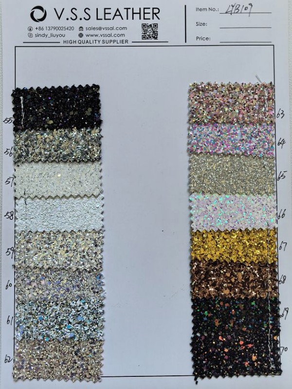 Chunky Glitter Leather For Crafts Bows Bags Shoes