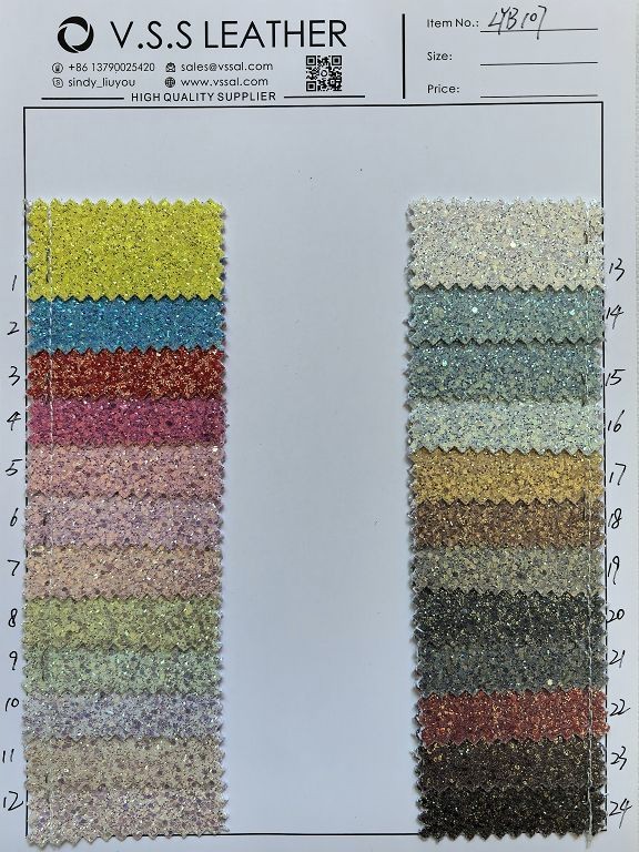 Chunky Glitter Leather Fabric For Making Bows Bags