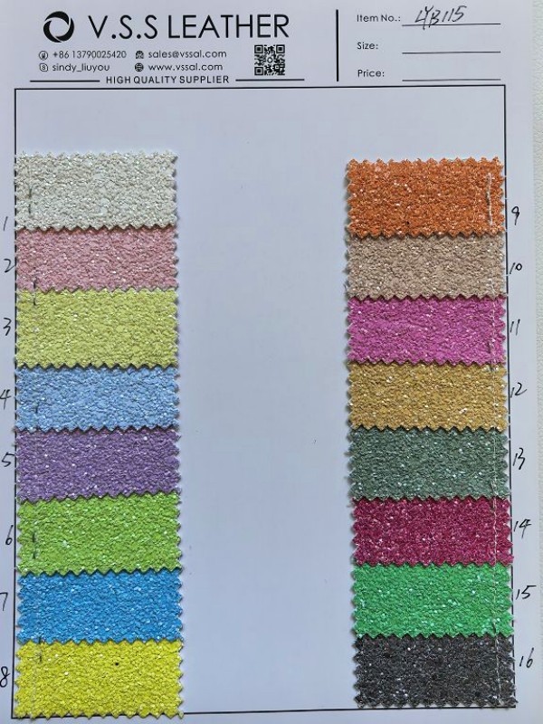 Vibrant Glitter Synthetic Leather Fabric